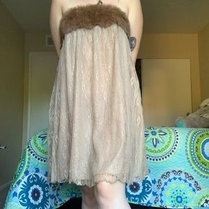 Lumière dress with faux fur